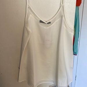 White dressy spaghetti strap shirt